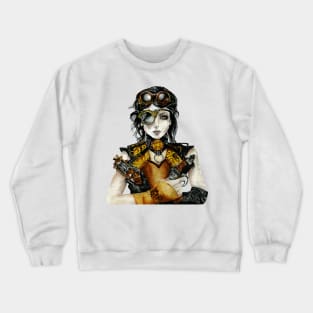 Steampunk Girl Crewneck Sweatshirt